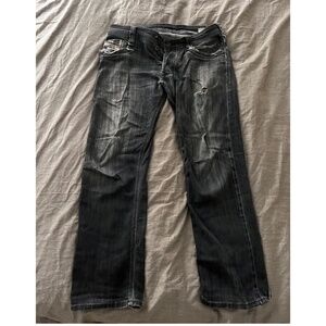 Diesel straight leg distressed denim